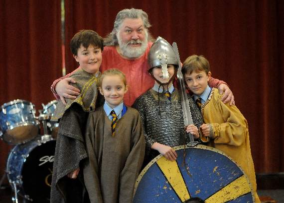 Pupils learning how to be warriors with Dermot Patricsson