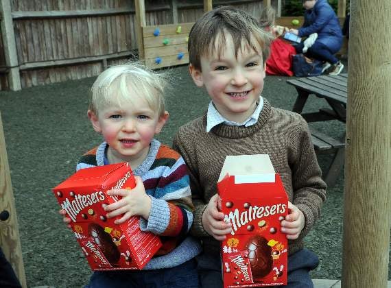 The boys found the Maltesers