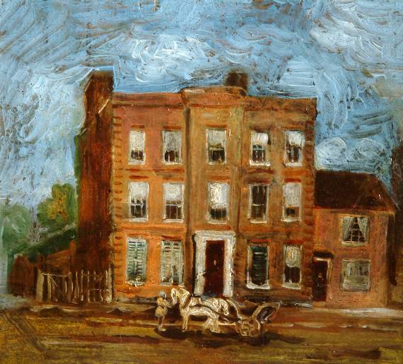A painting of Willmer House by Thomas Hunter in the 19th century