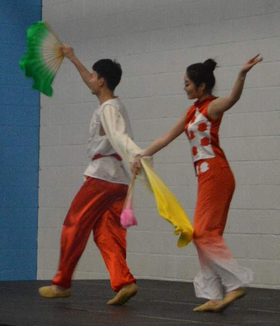 Pupils enjoyed a display of traditional Chinese dancing