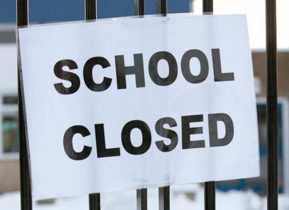 Schools closed as snow and ice strikes