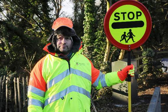 Christopher Lawrence is the new lollipop man for Selborne Primary School. Picture order no: AD07-83-18