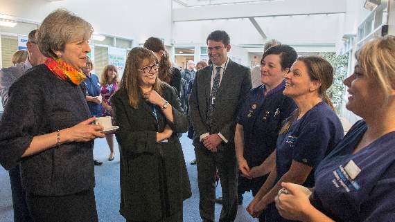 PM sees NHS pressures first hant at Frimley