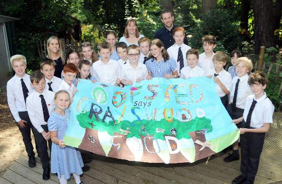 Pupils from Grayswood Primary School who celebrated a good Ofsted report before breaking up for the summer holidaysHD29-118-18