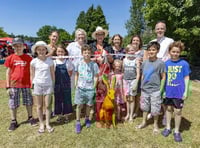 Carrotsdale the Hare was the guest of honour at the opening ceremony for the school’s summer fete on Saturday (HD28-291-18)