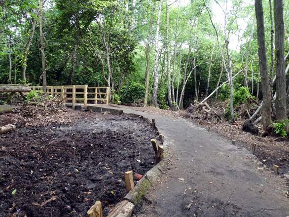 The new pathway and bridge