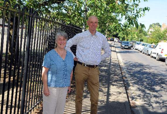Lib Dem campaigners: Jo Aylwin and Stewart Edge