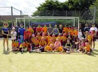 Junior hockey training at Amery Hill School was under the watchful eye of international-level players. Picture order no: AD31-137-18
