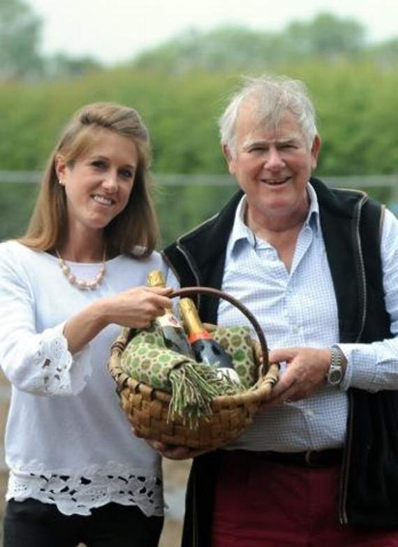 Vineyard owner Simon Bladon and his daughter Camilla. Picture order no: AD24-55-18