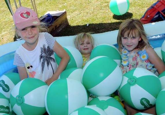 Children could keep cool while having fun in the ball pit during Medstock. Picture order no: AD28-242-18