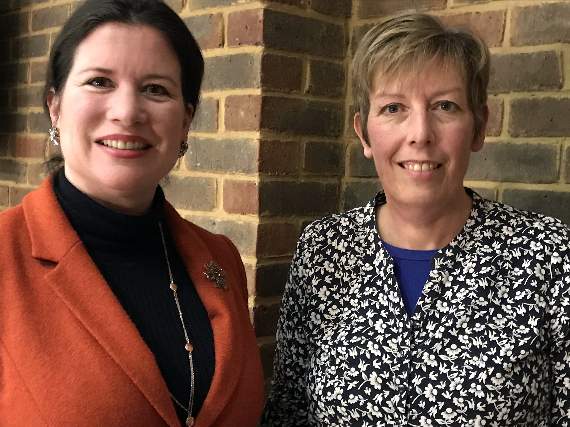 New councillor Jessica Taplin (left) with Bramshott and Liphook Parish Council chairman Jane Ives