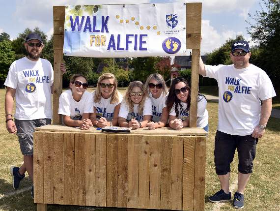 Supporters of Walk for Alfie at the starting point on Lynchmere Common (HD30-106-18)HD30-106-18