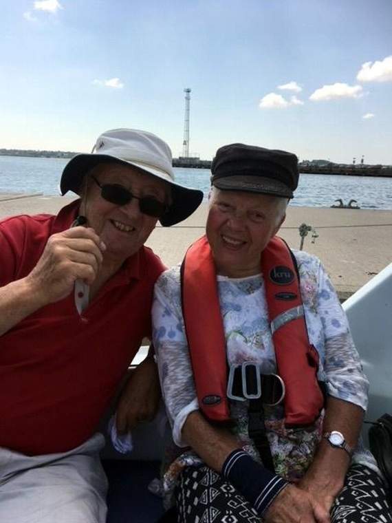 Joan with skipper John Partridge