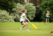 Girls take to the crease