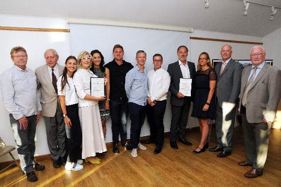 Award winners with members of The Farnham Society and judges at the awards ceremony