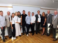 Award winners with members of The Farnham Society and judges at the awards ceremony
