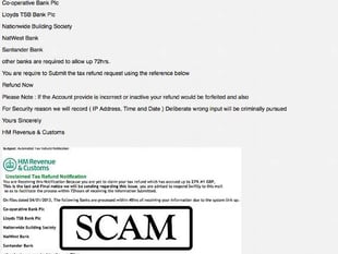 HM Customs warning on latest tax refund fraud