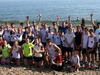 Brave college runners in race to the beach