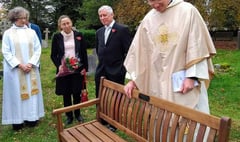 Garden bench tribute to much-loved priest