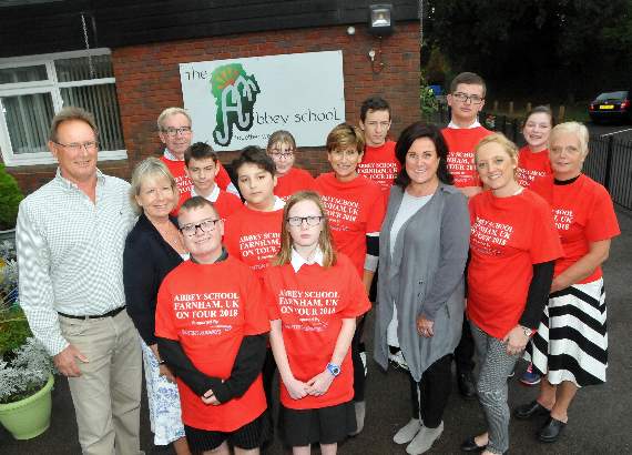 Pupils were presented with their tickets by three of CWSNF’s newest patrons, Mark and Hazel Hodding and Caroline Coates