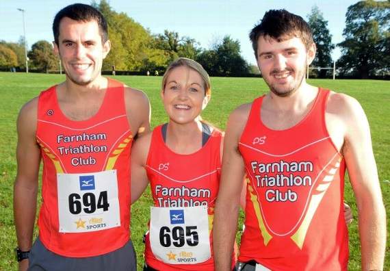 James, Hannah and Nick of Farnham Triathlon Club. Picture no: AD44-26-18