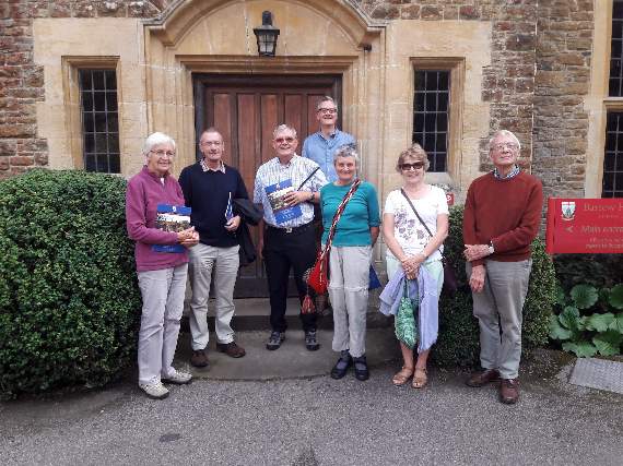 Headmaster Sean Skehan – standing by the door – with visitors at the Barrow Hills School during the Heritage Open Days last month