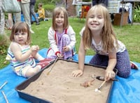 Youngsters have fun in their very own archaeological sandpit. Picture order no: AD35-143-18