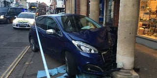 Car smashes into Farnham's historic Town Hall Buildings