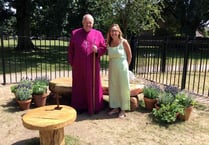 Bishop blesses school garden