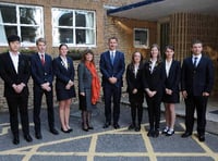 Foreign Secretary Jeremy Hunt before his lecture to pupils at The Royal School  (HD41-36-18) Pictures by KATIE HILL