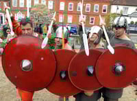 The Anglo-Saxon warriors are ready for battle. Picture order no: AD34-42-18