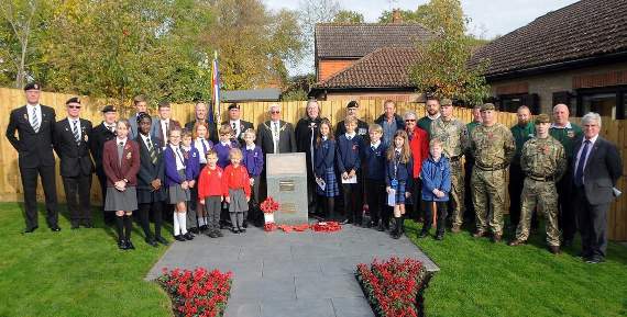 Schoolchildren helped rededicate the Weybourne Road war memorial this week