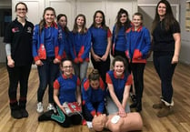 Girl Guides get a lesson in first aid