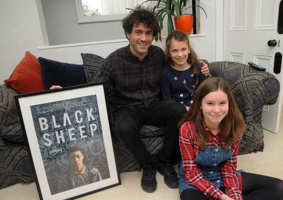 Guy Thompson with Tansy and Elodie Martin