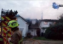 Family safe as cottage goes up in flames