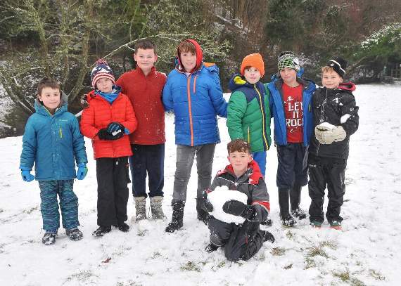 Snow joke as the white stuff descends