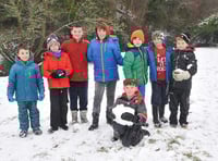 Snow joke as the white stuff descends