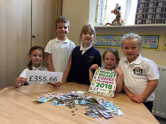 More than £350 was raised at St John’s Infant School’s first coffee morning