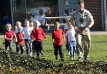 Pupils stand to attention for Army visit