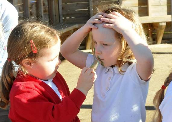 The children became soldiers for the day (FD10-104-19)
