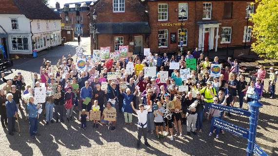 The Market Square was full
