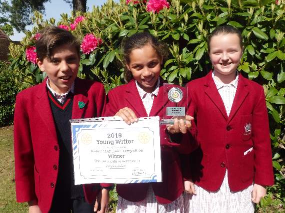 Winners from the Royal School – including the south-east champion Freya Gordon (centre)