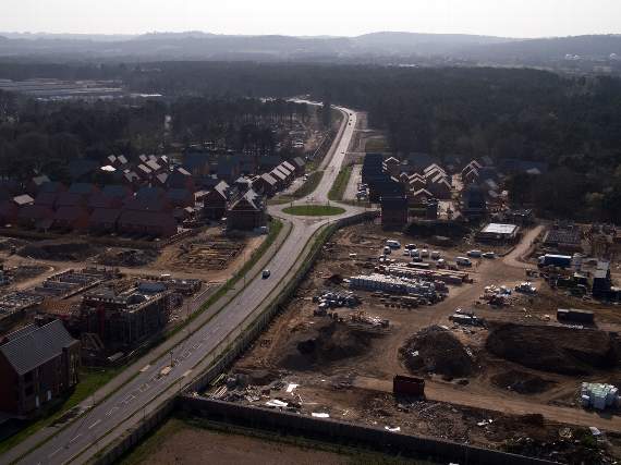 Aerial photography of Bordon’s new infrastructure taken by Allan Arthurs of Media Techniche Ltd