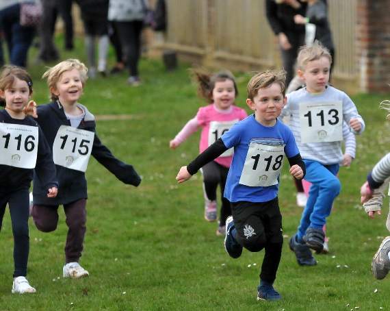Off they go! Pupils set off on the 2019 St John’s Bunny Fun Run (FD12-26-19)