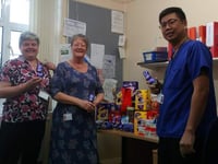Hospital folk donate to egg-cellent cause