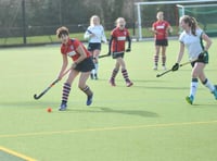 Match action from Aldershot & Farnham Ladies' 4-1 win at home to Chichester in Division 3B of the South Women's Hockey League