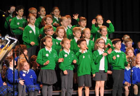 Youngsters from St Peter's School in full voice (FD15-16-19)