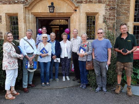 Barrow Hills deputy head Paul Crisell (at the back) turned tour guide
