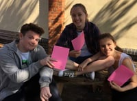 From left: Students Archie Durbridge, Phoebe Smith and Olivia Hamed
