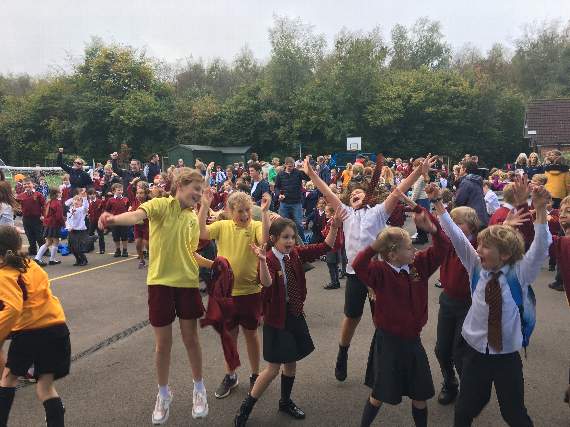 Children, parents and teachers all took part in the Danceathon for the NSPCC